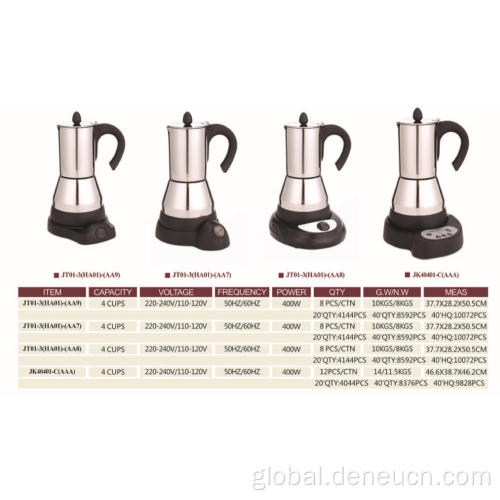 Stainless Steel Electric Moka Zone Coffee Machine America coffee brewer stainless coffee machines with timer Manufactory